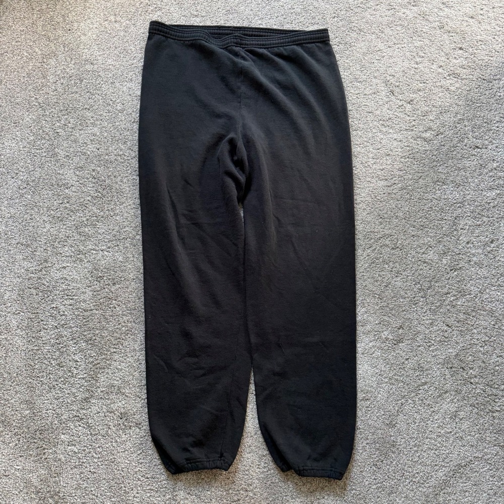 Vintage Jerzees Black Sweatpants Made in USA Elastic Waist Cuffs Mens 2XL